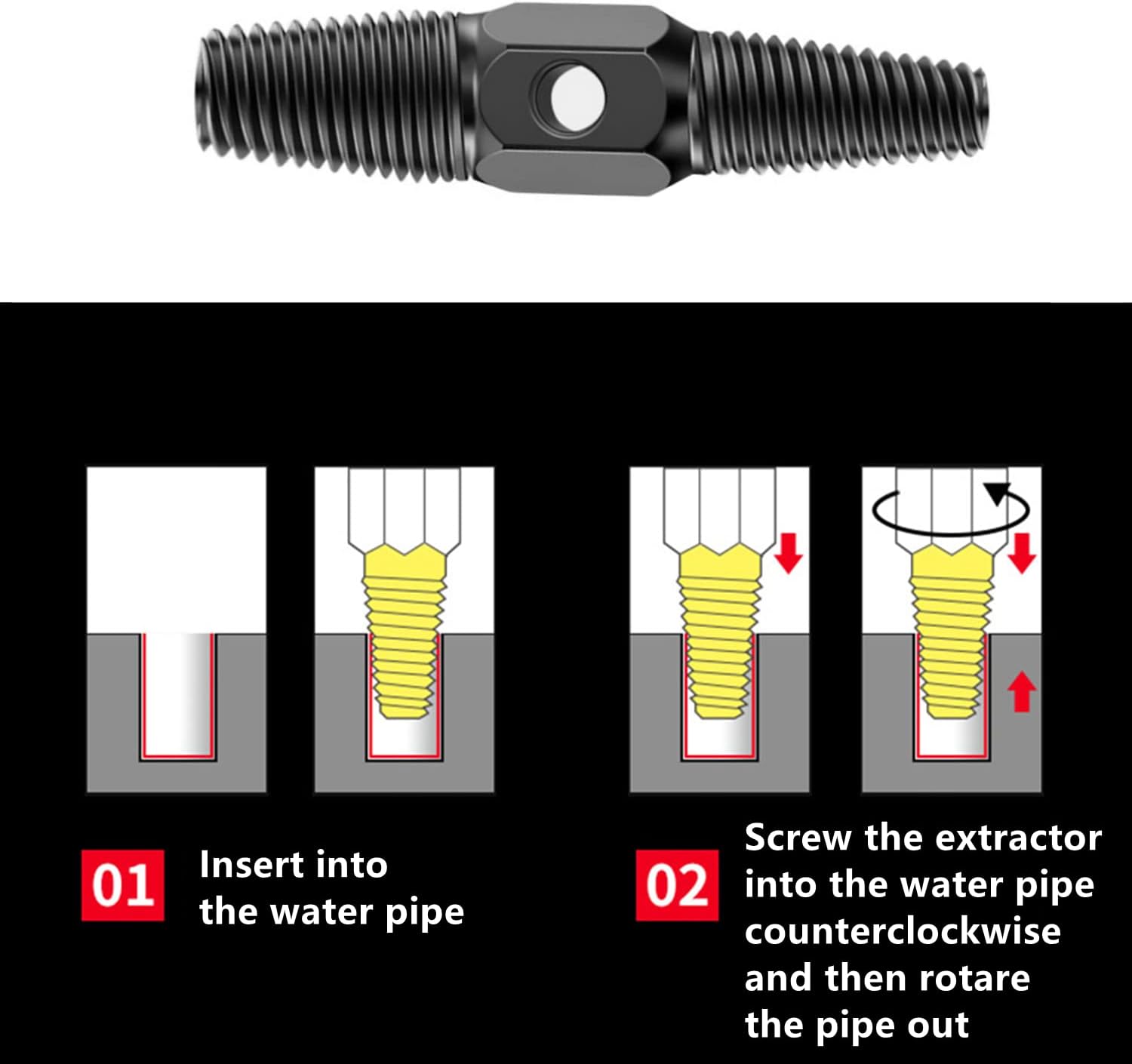 🔥Last Day 75% OFF🛠️Double-Headed Water Pipe Broken Wire Extractor