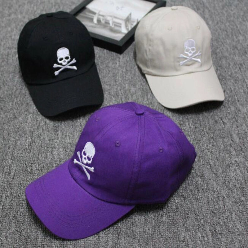 Skull Embroidered Korean Style Summer Street Fashionable Casual Cap Simple Men's And Women's Sun Hat Baseball Cap