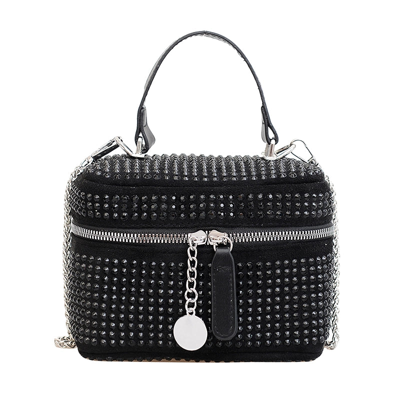 Women's Medium Pu Leather Solid Color Elegant Streetwear Square Zipper Shoulder Bag Crossbody Bag