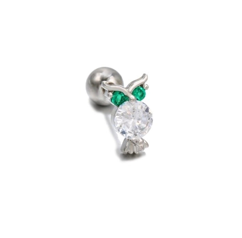 Fashion Geometric Brass Plating Zircon Ear Studs 1 Piece