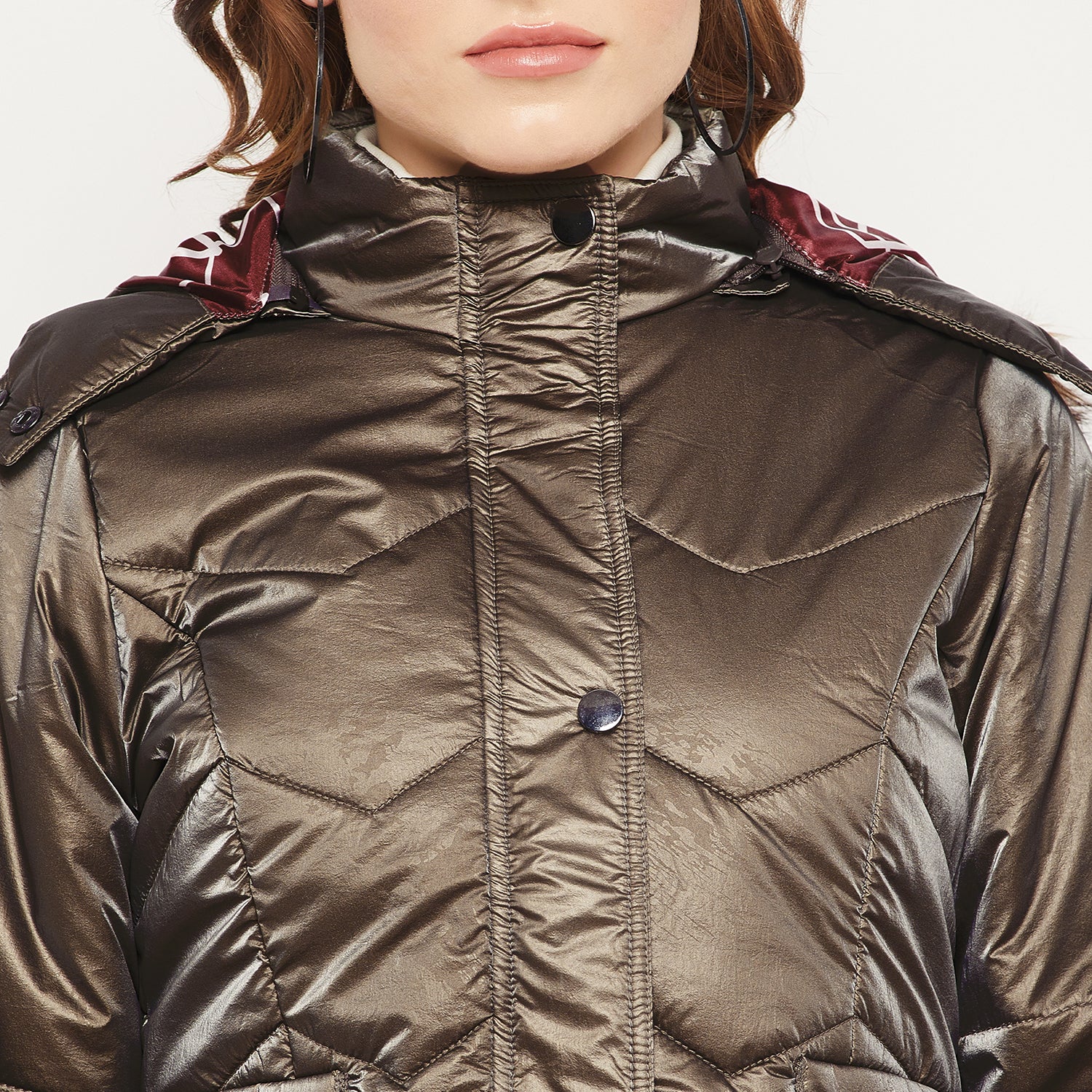 Duke Stardust Women Full Sleeve Embossed Quilted Jacket (SDZ6698)