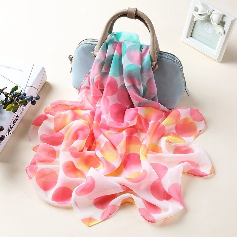 Sand Scarf Summer Small Scarf Dual-use Small Scarf Classic Leopard Chiffon Scarf Women Thin Shawl