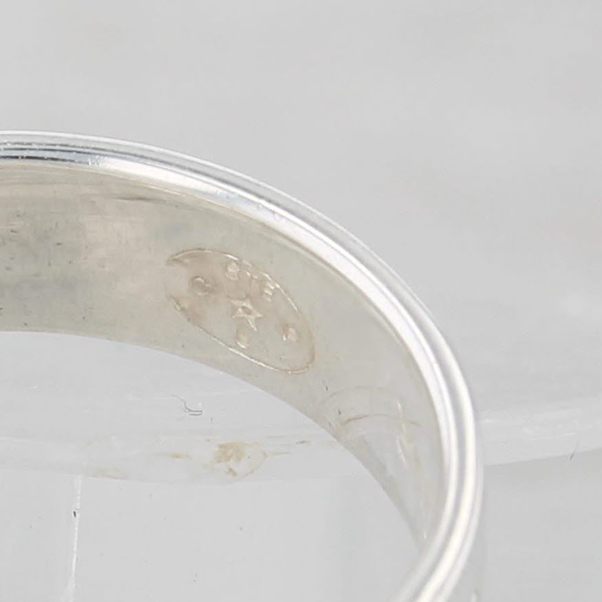 Une Vie a Plaein Bord Ring Sterling Silver Size 9 Band Stackable A Rodin