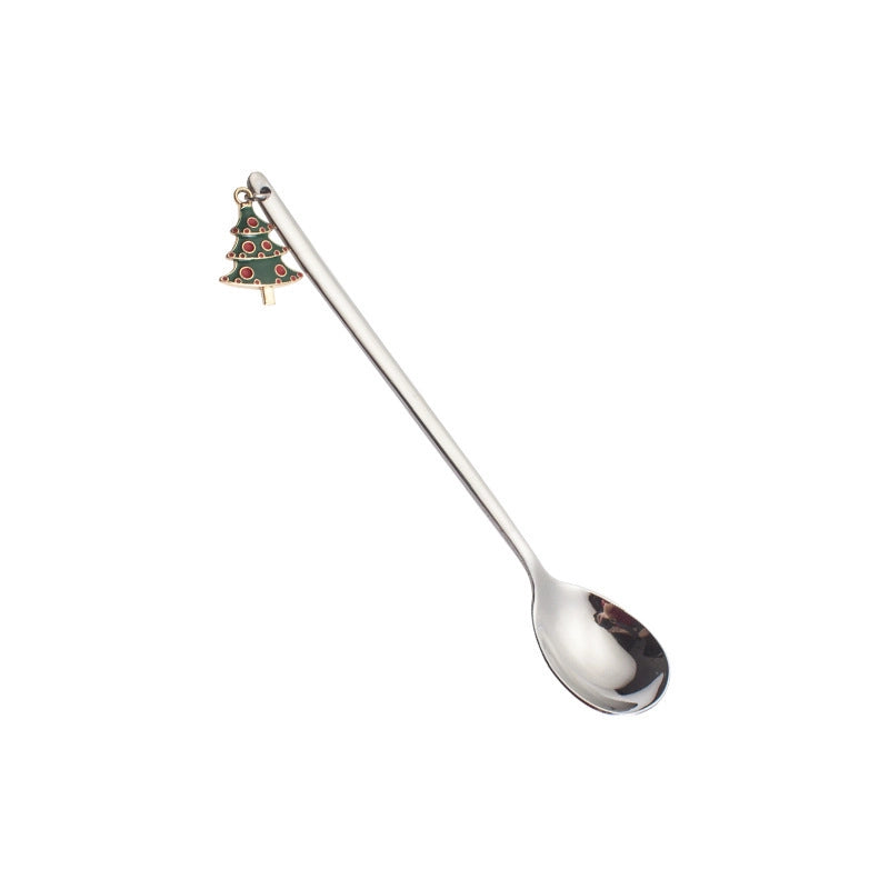 Christmas Cute Solid Color Stainless Steel Spoon 1 Piece 1 Set