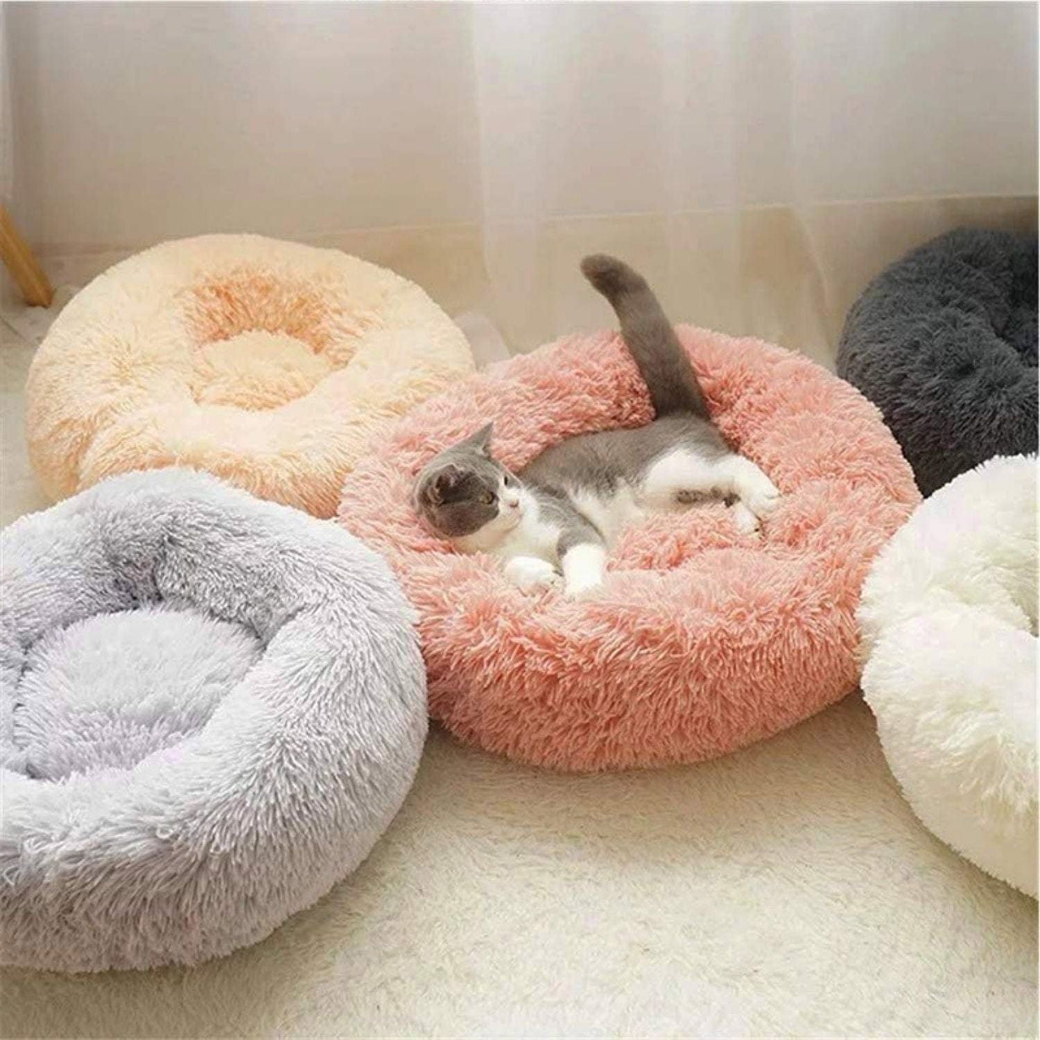 Ped Bed Round Plush (80cm Apple Green) - (L22 80cm Apple Green)
