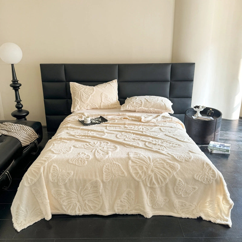 Elegant Solid Color Polyester Blanket
