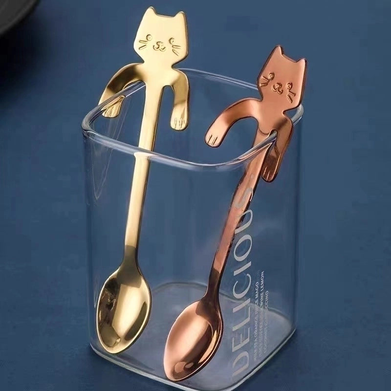 2 Pieces Cute Cartoon Stainless Steel Spoon 1 Piece