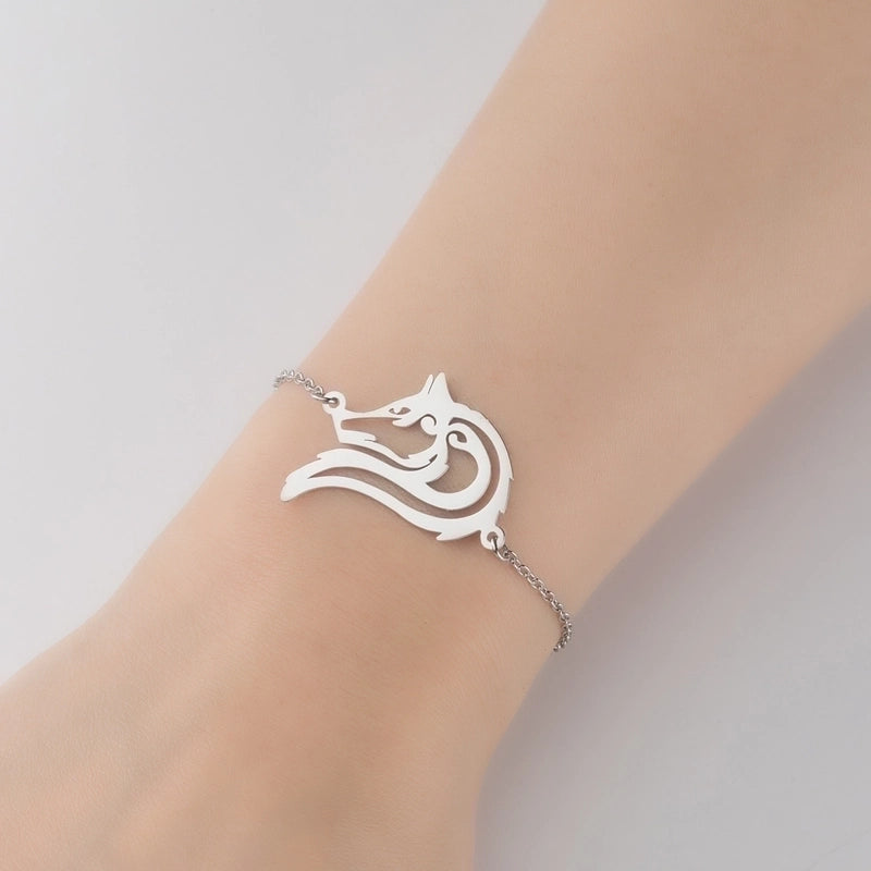 Cute Animal 201 Stainless Steel 18K Gold Plated Bracelets In Bulk