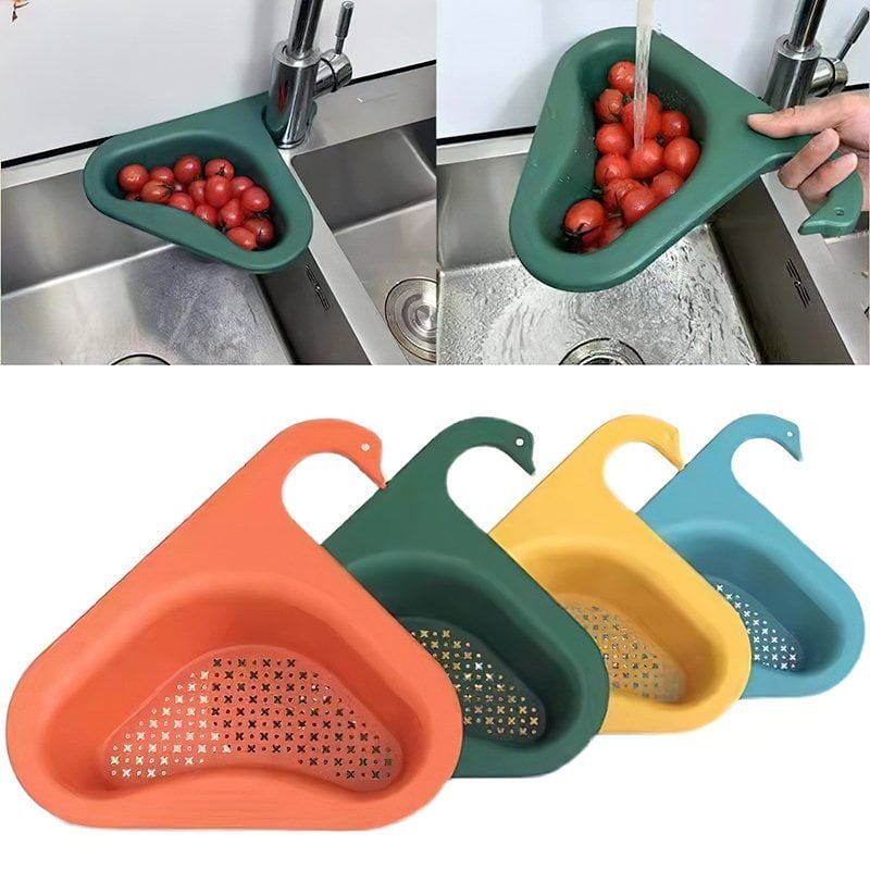 🔥 Kitchen Sink Drain Basket Swan Drain Rack🔥