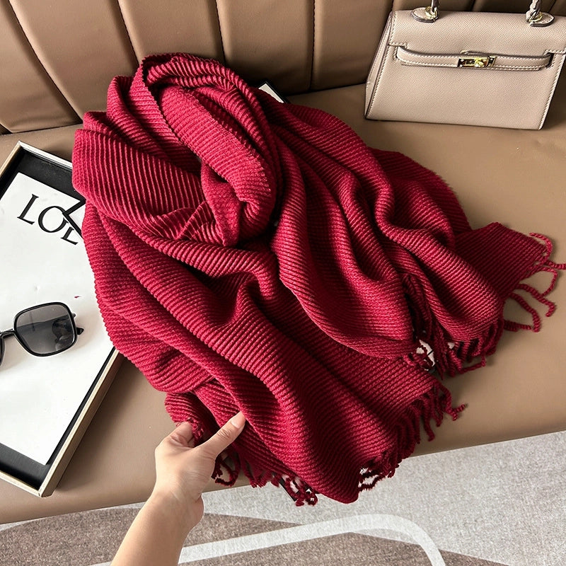 Women's Basic Solid Color Polyester Scarf