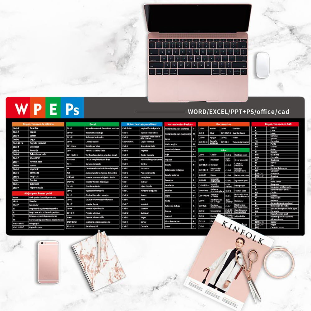 Excel/Word/PPT/Office/Windows Shortcuts Mouse Pad