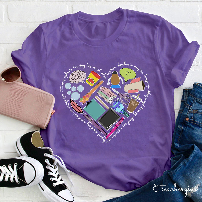 Teach Love Expressive Teacher T-Shirt