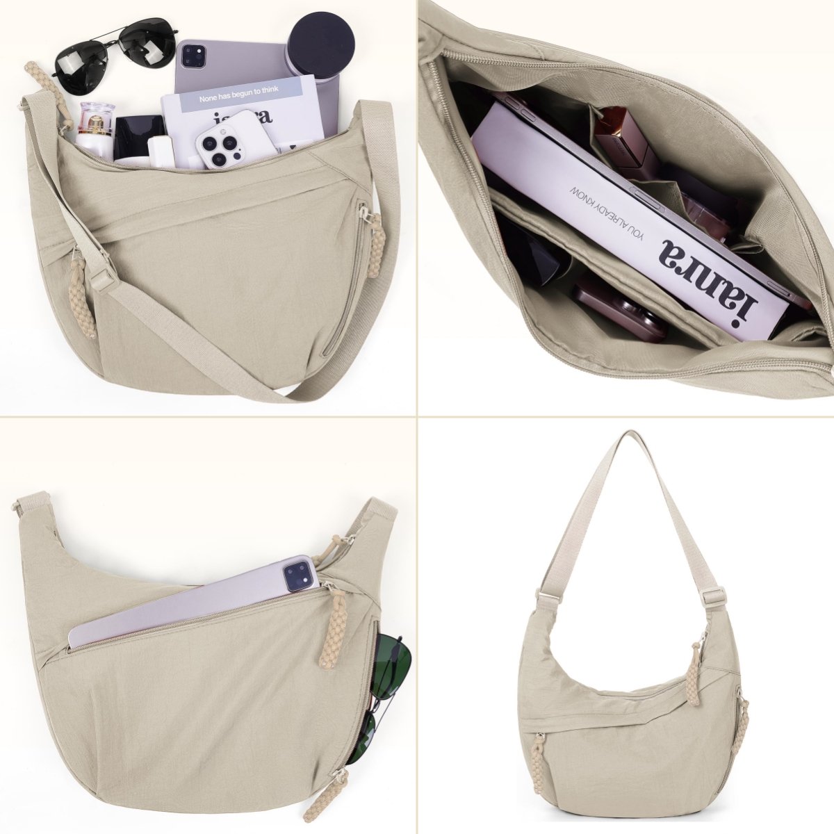 🎉Limited Offer Just ￡9.98😍Designer Direct Sales👜Women's Fashion Plain Colour Crossbody Hobo Bag