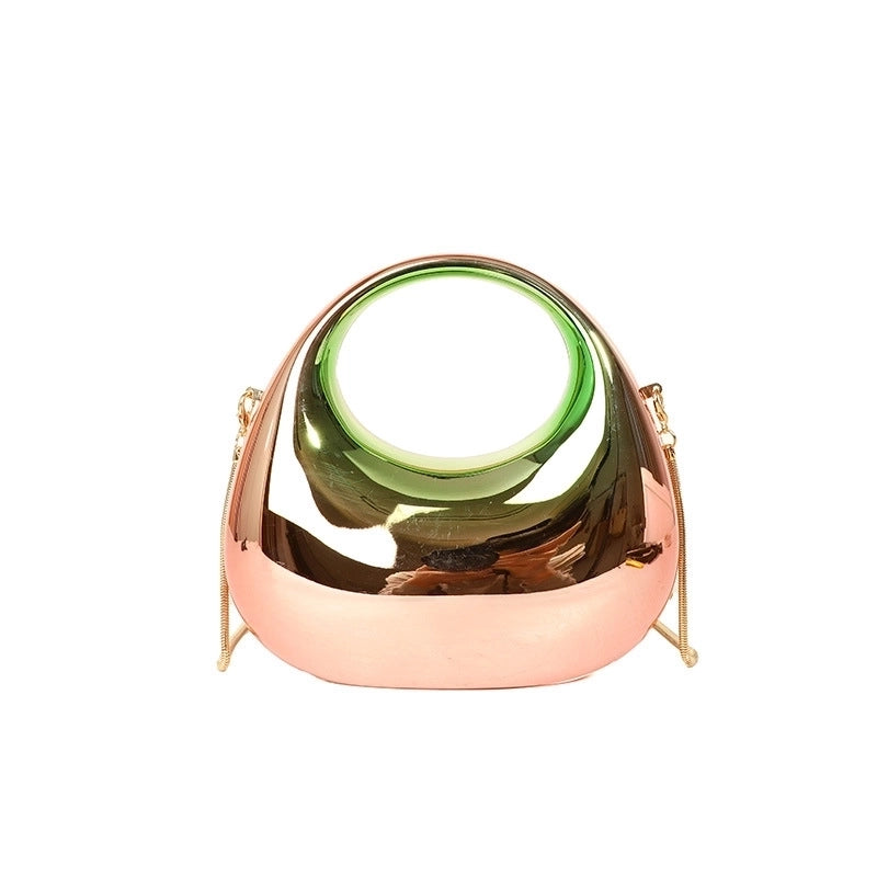 Women's Medium PVC Gradient Color Solid Color Elegant Vintage Style Dumpling Shape Lock Clasp Evening Bag
