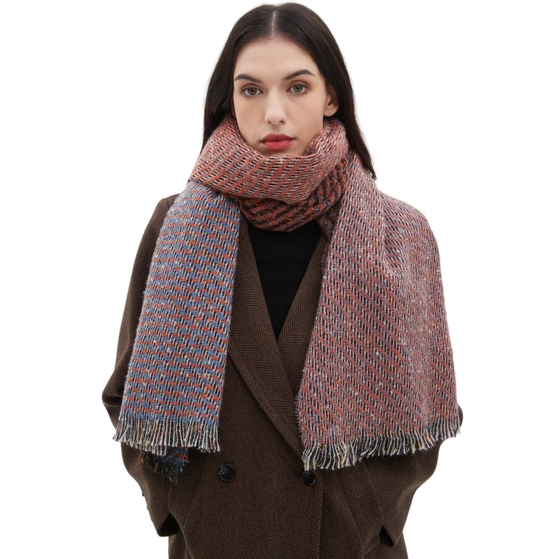 Unisex Casual Minimalist Color Block Polyester Scarf