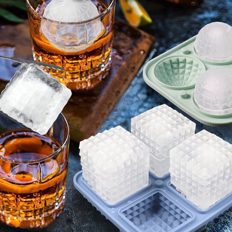 🧊Summer Hot Sale 49 % OFF - Silicone Whiskey Ice Cubes Mold