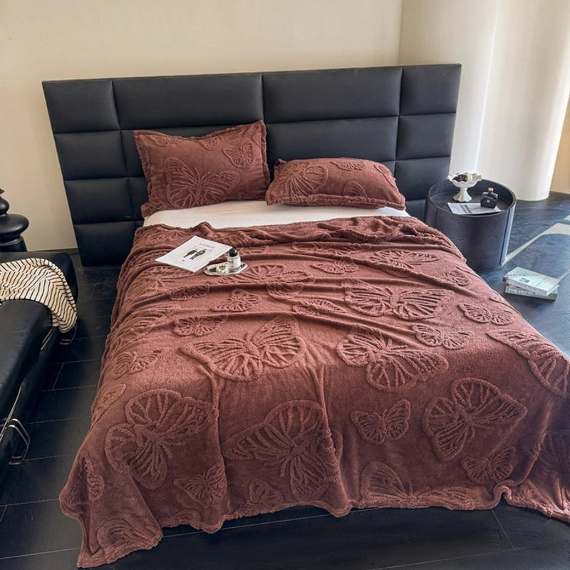 Elegant Solid Color Polyester Blanket