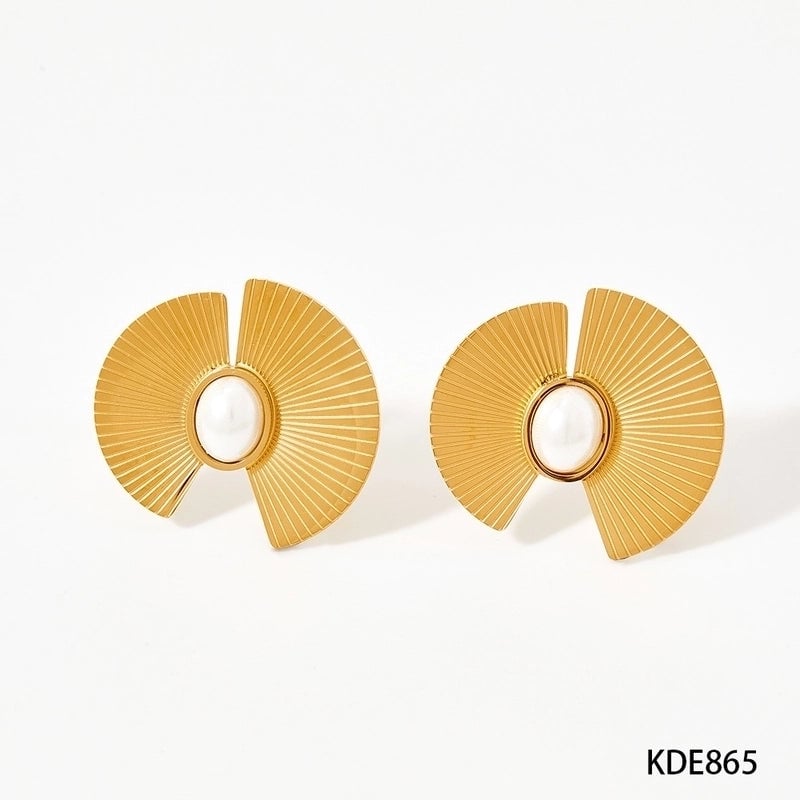 304 Stainless Steel 16K Gold Plated White Gold Plated Gold Plated Minimalist Classic Style Plating Sector Rings Earrings Necklace