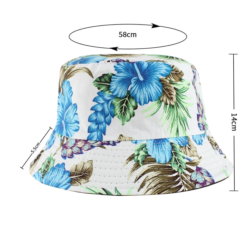 New Double-sided Basin Hat Summer Sun Protection Outdoor Basin Hat Men And Women Personalized Printed Fashion Hat