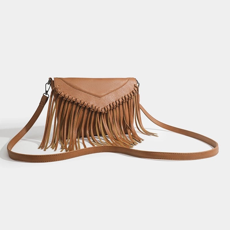 Women's Medium Pu Leather Solid Color Vacation Ethnic Style Square Flip Cover Crossbody Bag