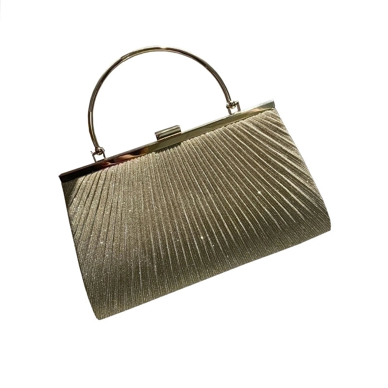 Women's Polyester Solid Color Classic Style Square Lock Clasp Evening Bag
