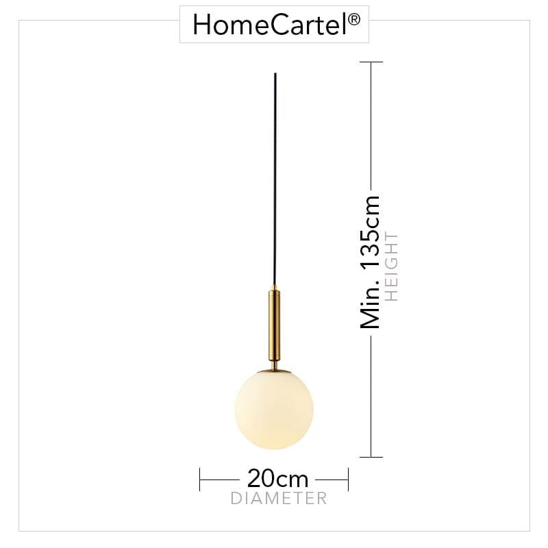Finn | Frosted Sphere Pendant Light