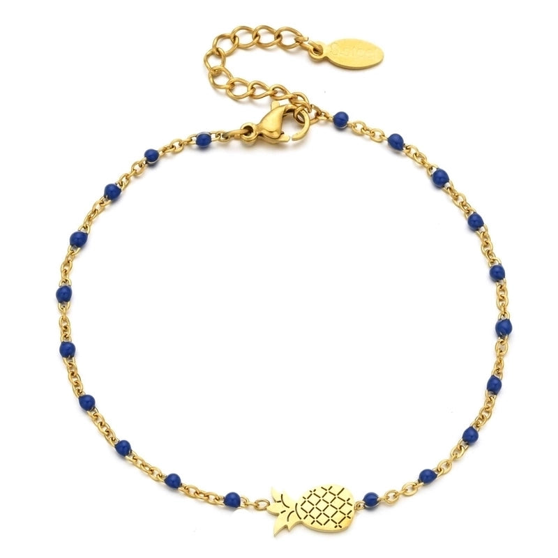 Modern Style Eye Titanium Steel Enamel Bracelets
