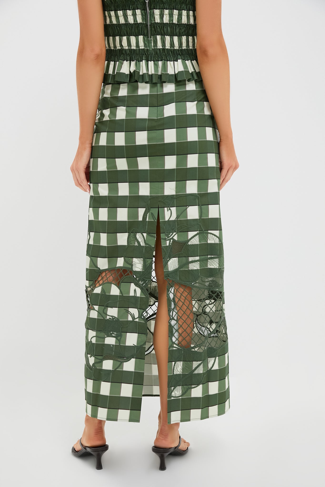 Lucca Check Esme Embroidered Skirt