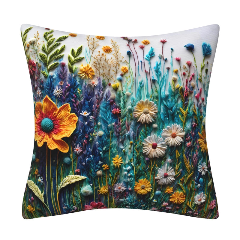 Elegant Classical Minimalist Floral Polyester Pillow Cases Couch & Sofa Decor