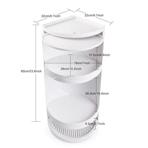 ROTATING CORNER COSMETIC ACCESSORIES SHELF