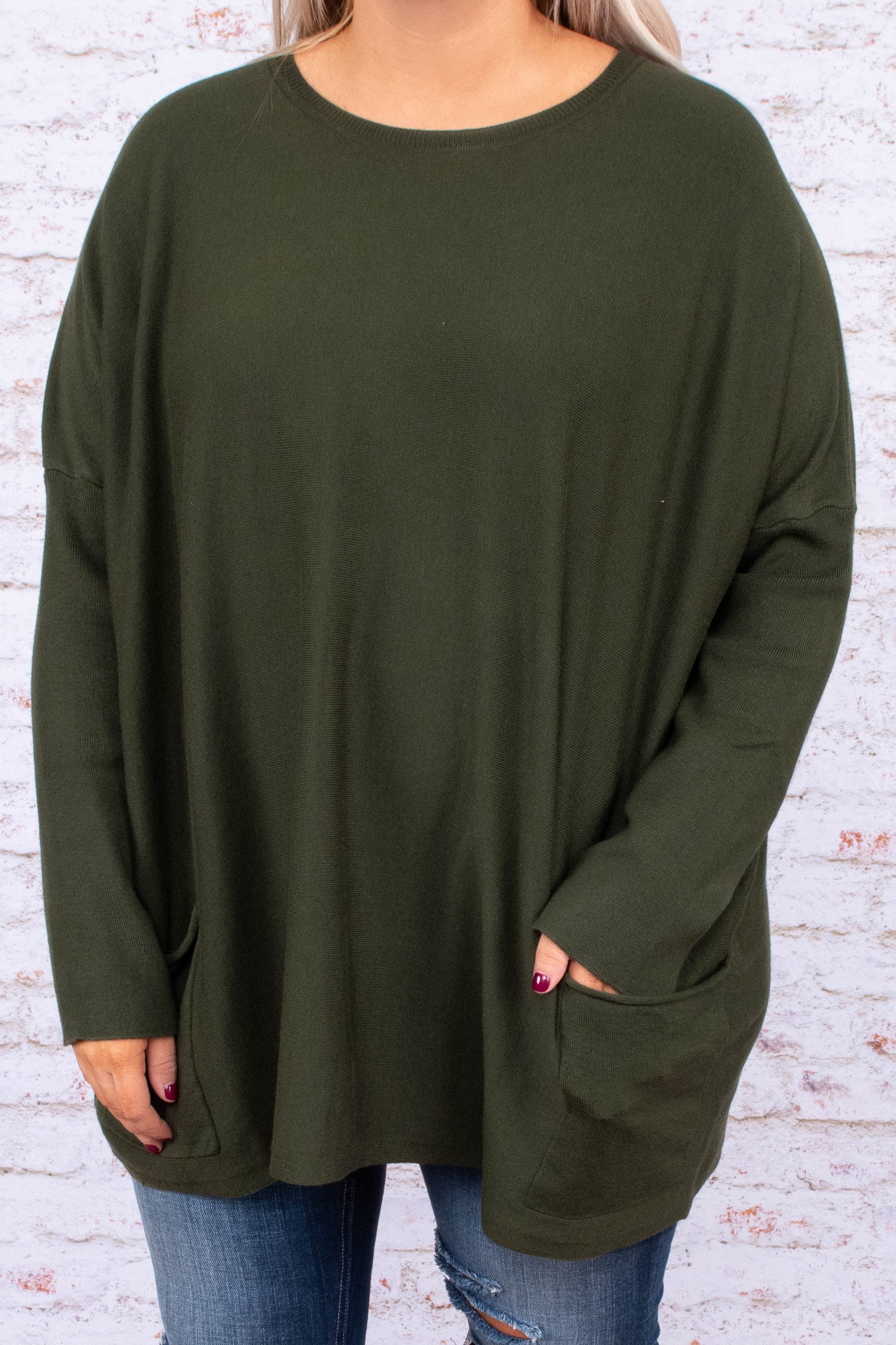 Snow Whispers Tunic. Olive
