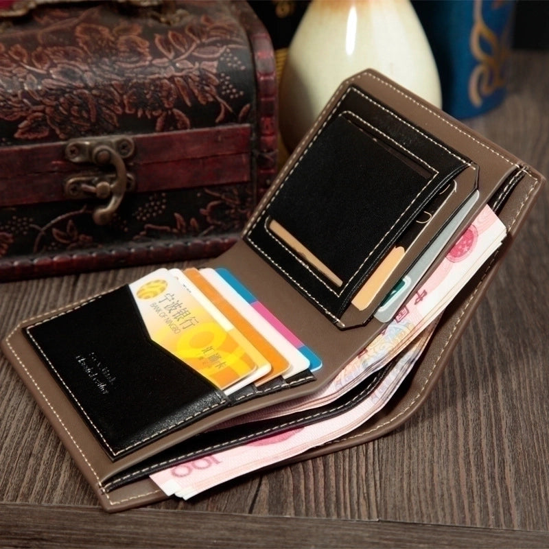 New Men's Wallet Short Style Personality Korean Men's Simple Wallet Purse