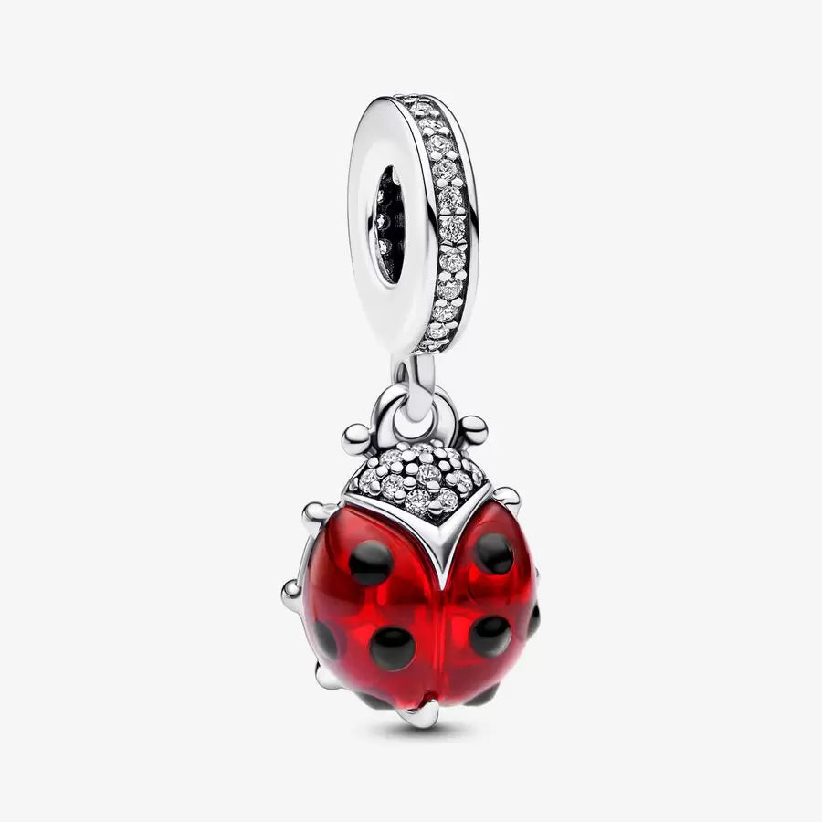 Red Ladybird Dangle Pandora Charm