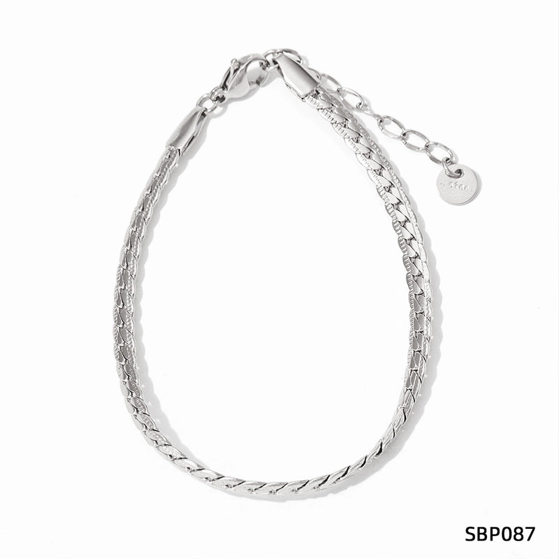 2 Pieces IG Style Modern Style Square Solid Color 304 Stainless Steel 16K Gold Plated White Gold Plated Gold Plated Zircon Bracelets In Bulk