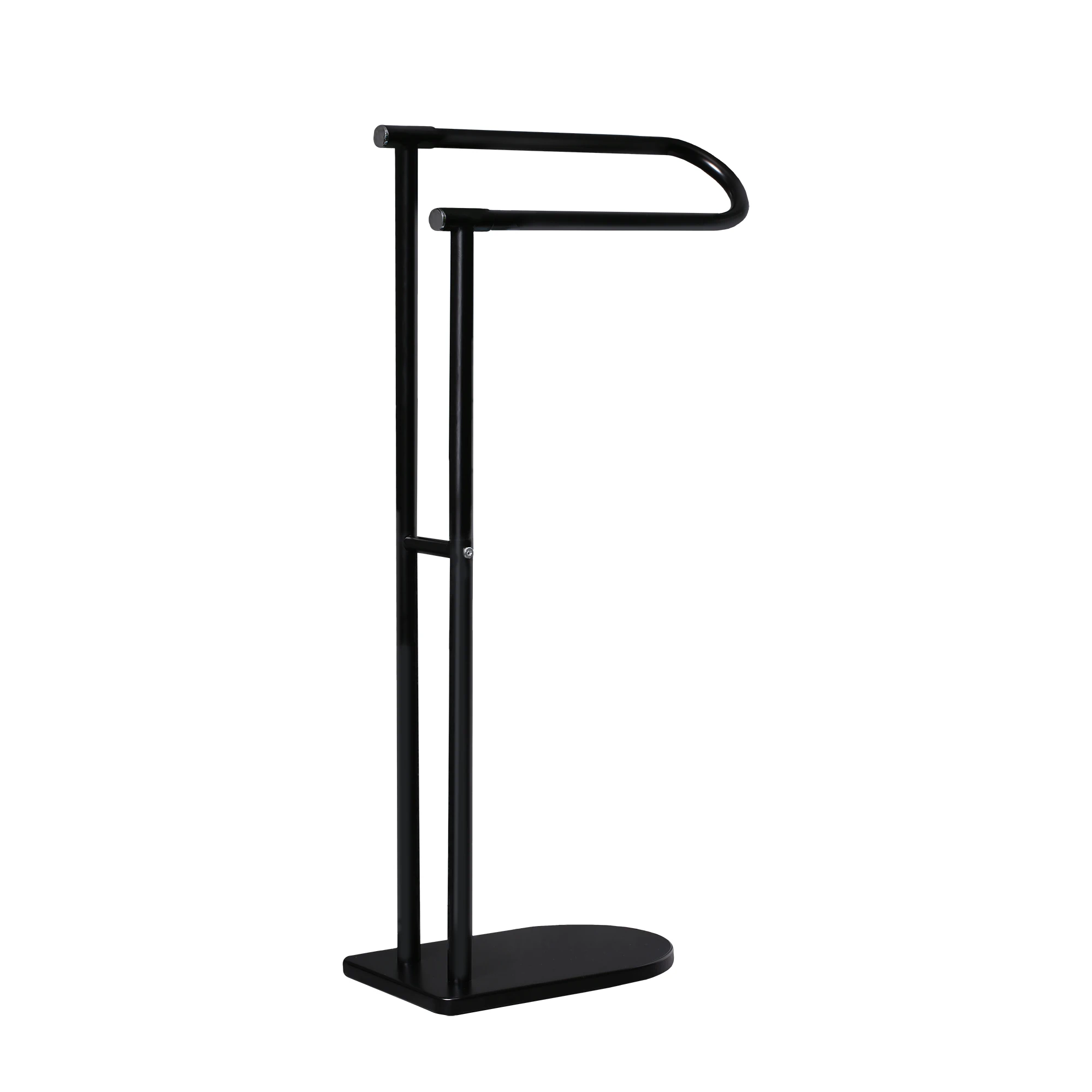 removable standing household bathroom metal FOLDABLE compact FREESTANDING TOWEL HOLDER