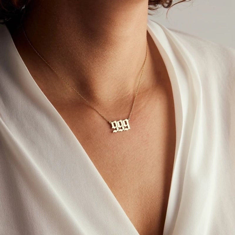 Minimalist Letter Stainless Steel Plating 18k Gold Plated Pendant Necklace