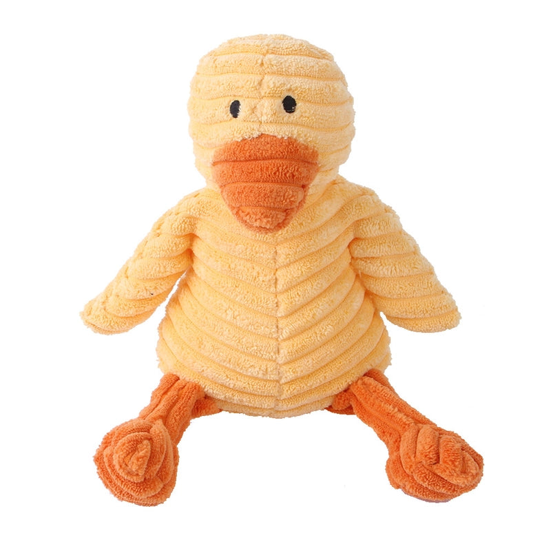 Cute Dog Teething Corduroy Sounding Plush Toy