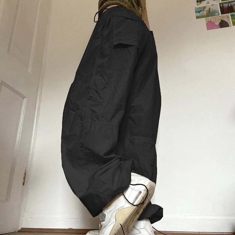 Women Solid Joggers Baggy Trouser Pants