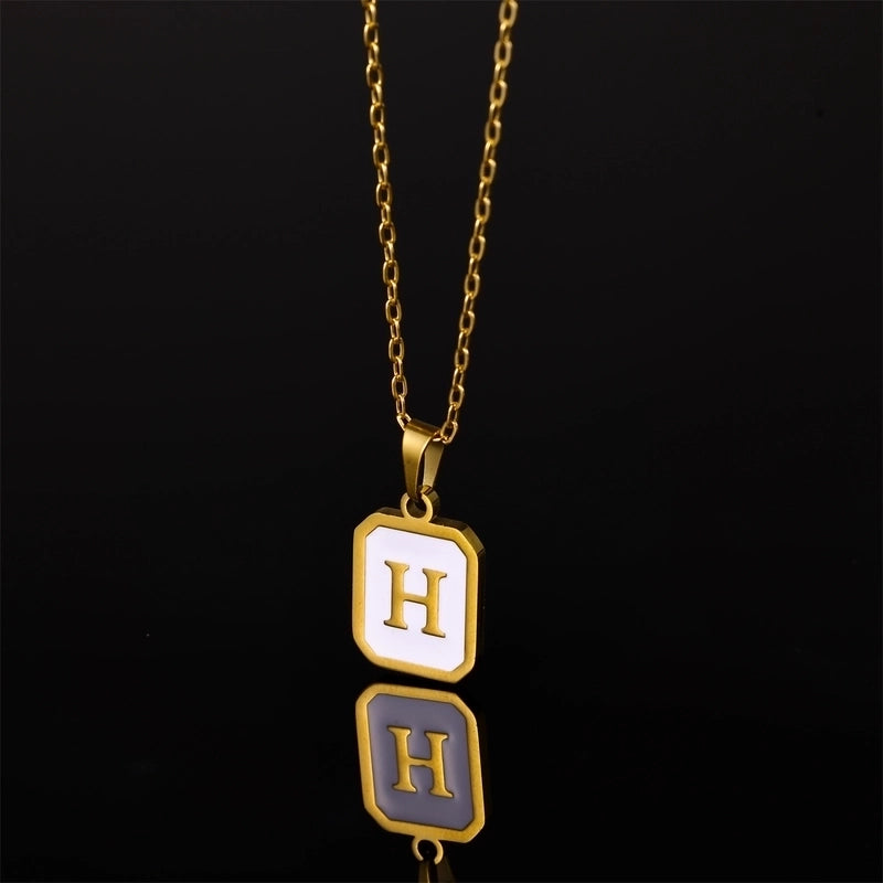 Casual Minimalist Artistic Letter Stainless Steel Plating Pendant Necklace
