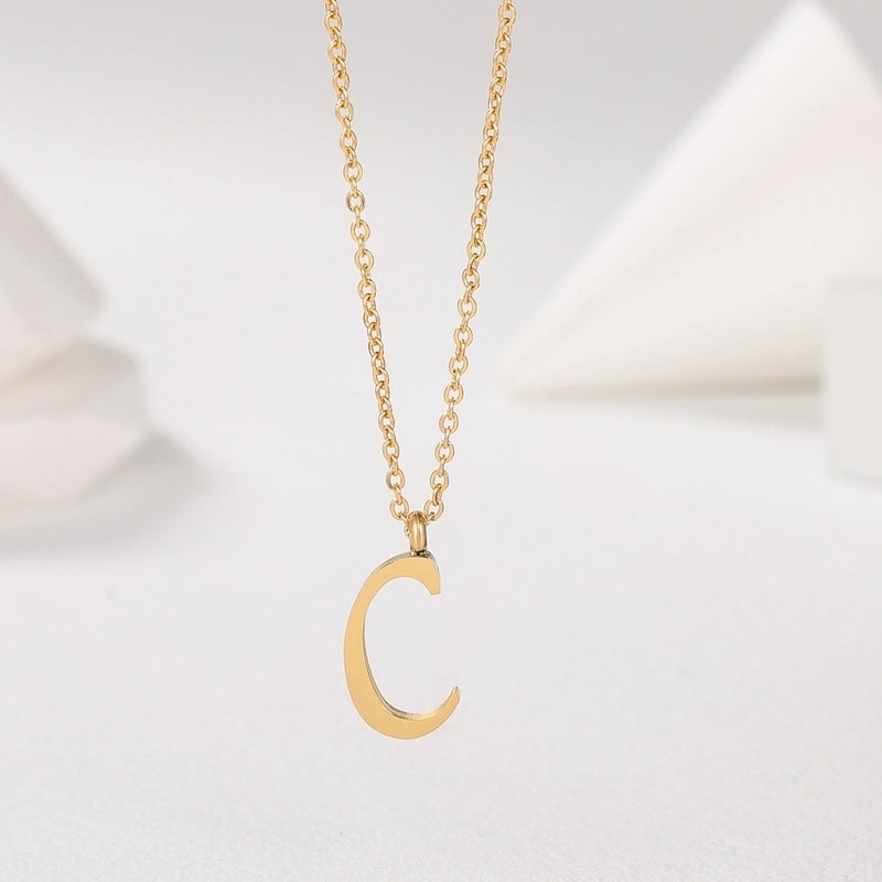 Minimalist Letter 201 Stainless Steel 18K Gold Plated Plating