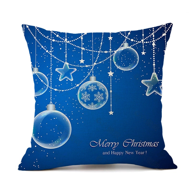 Christmas Casual Classical Vacation Snowflake Linen Pillow Cases Couch & Sofa Decor