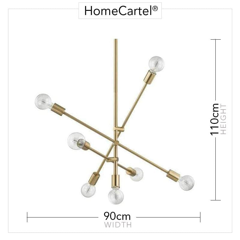 Helga 7 | Gold Modern Mobile Chandelier