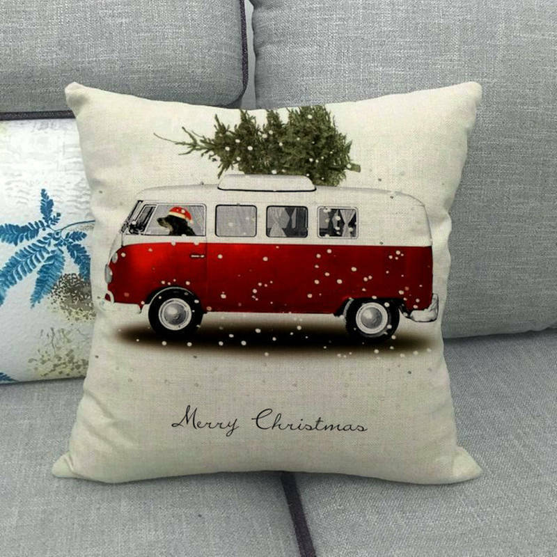 18 Cojines Merry Xmas Couch Throw Pillow Cover Case Home Sofa Decor Pillowslip