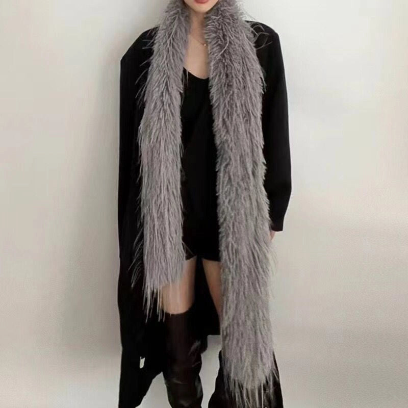Women's Minimalist Solid Color Polyester Scarf