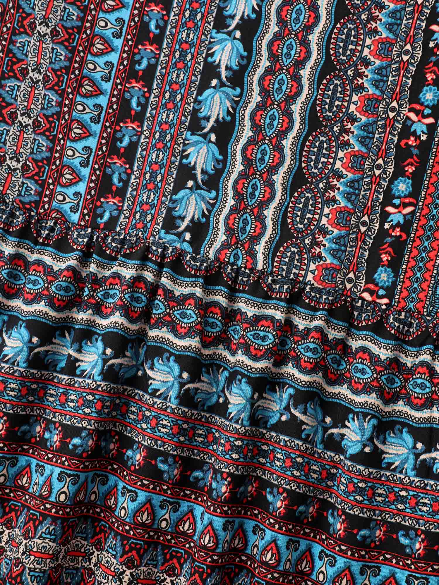 Boho Stripes Stretchy Waist Pants