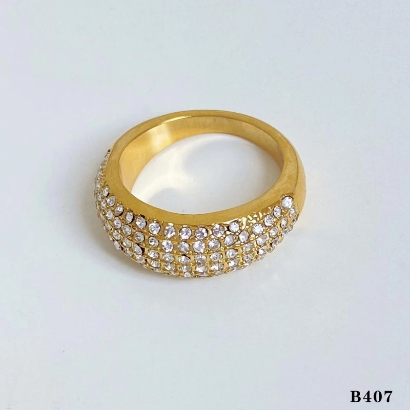 Casual Modern Style Heart Shape Bow Knot 316 Stainless Steel  Shell Diamond 16K Gold Plated White Gold Plated Gold Plated Inlay Stainless Steel Rings