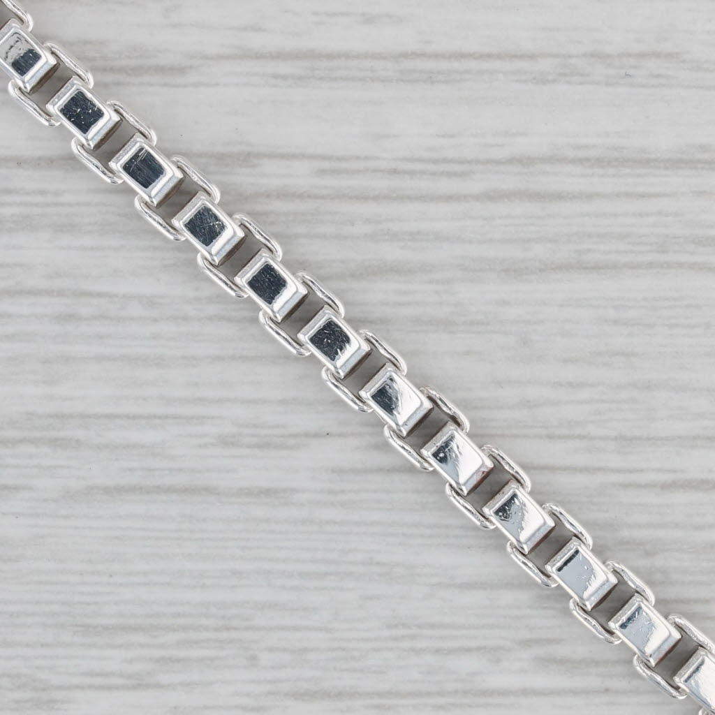 Tiffany & Co Venetian Box Chain Bracelet Sterling Silver 7.5 4mm
