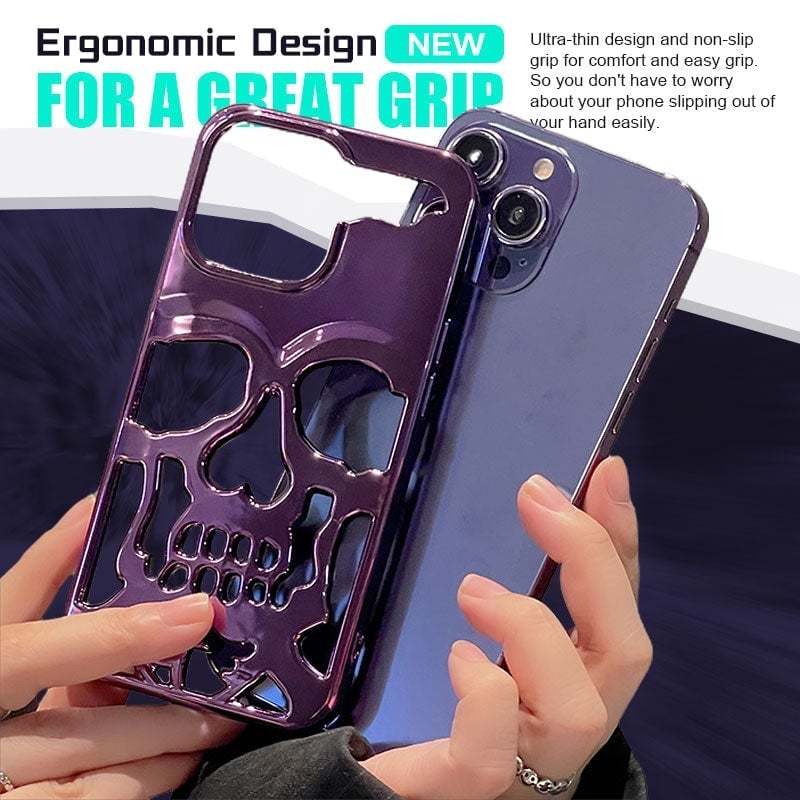 Plated Skull Case Cover For iPhone