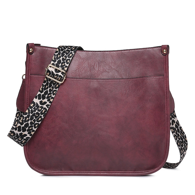Women's Autumn&winter Pu Leather Solid Color Fashion Square Zipper Shoulder Bag Messenger Bag