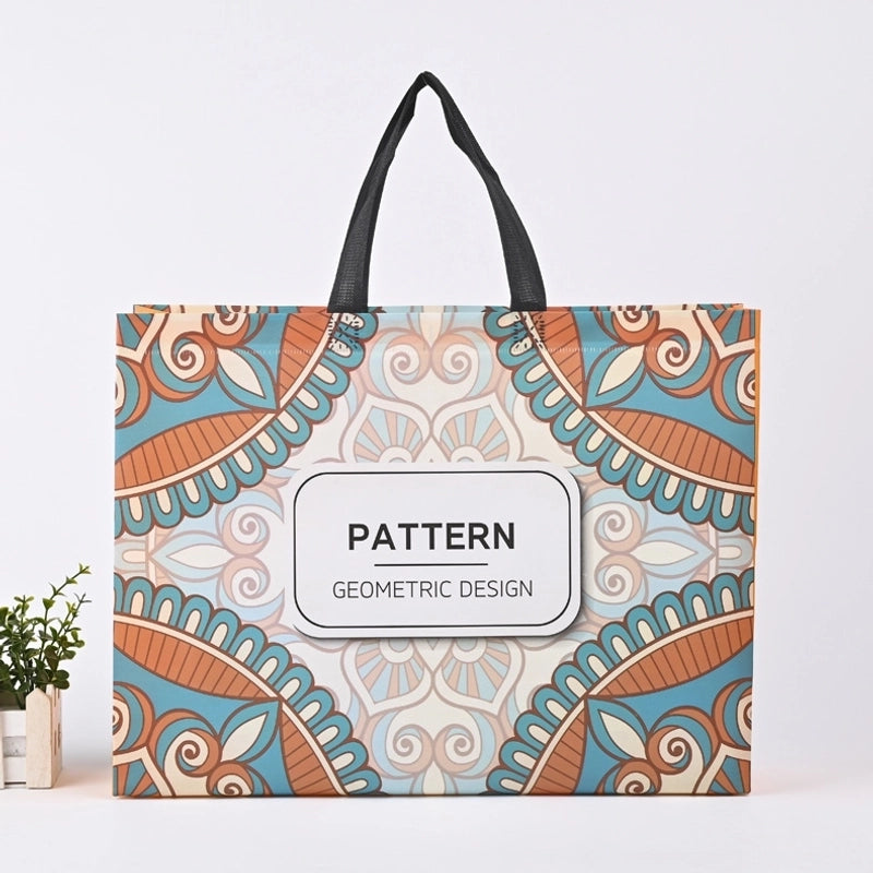 In Stock Hot-pressed Non-woven Clothing Bag Smile Face Facial Expression Bag Color Printing Children's Clothing Bag Advertising Handbag Printing LO